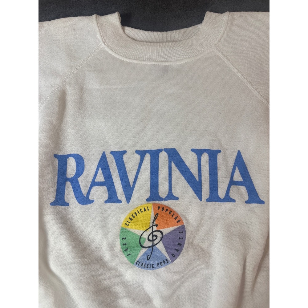Vintage Ravinia Festival Sweatshirt White Graphic Pullover XXL Made in USA